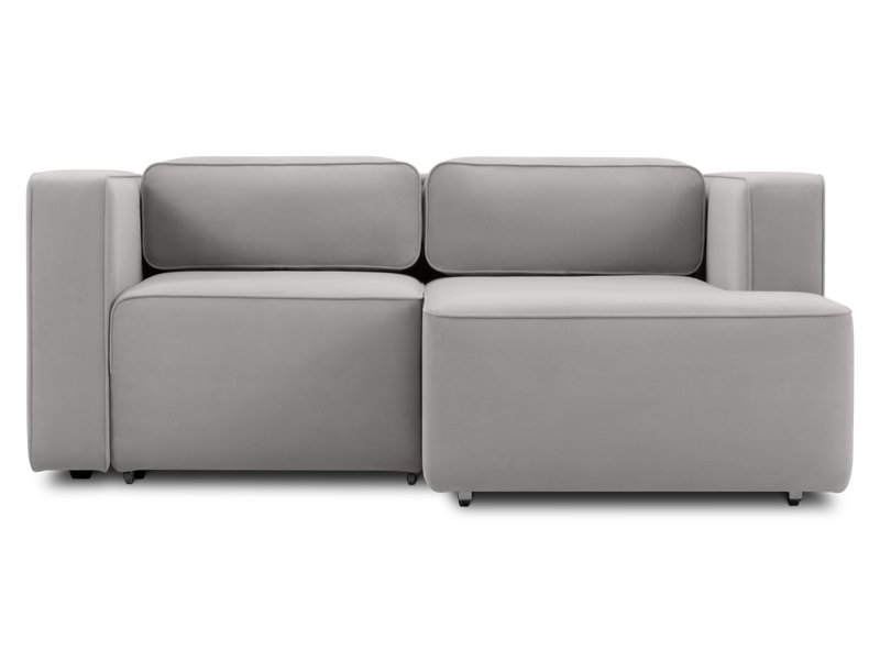 Диван угловой Аронт Мини Велюр Светло-серый