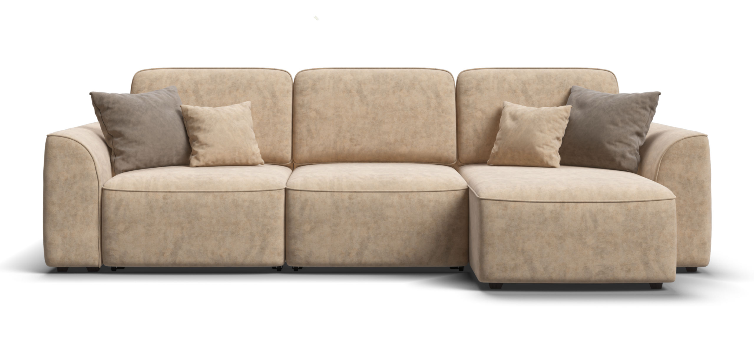 Угловой диван Кинг Велюр Роял шампань