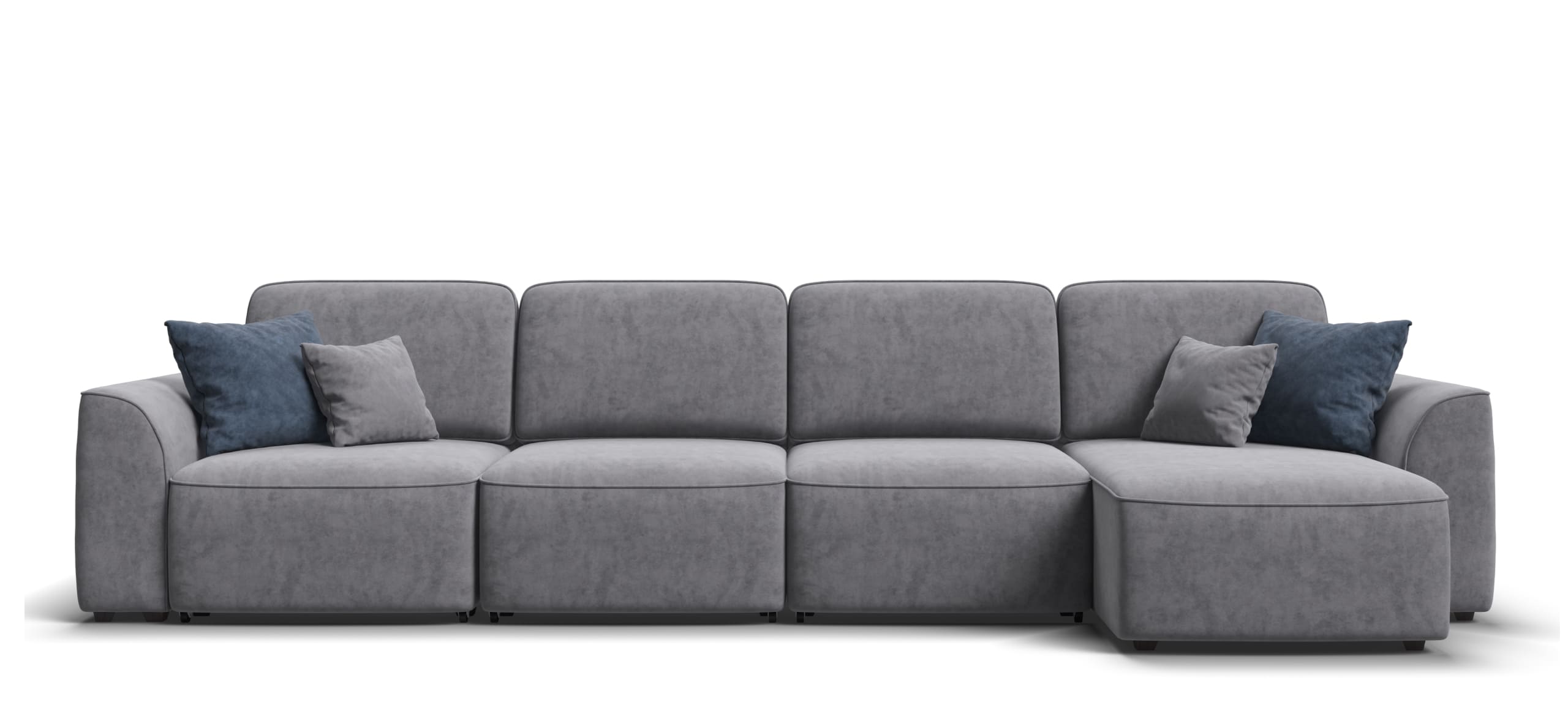 Угловой диван Кинг Модуль Макс Велюр Роял агат