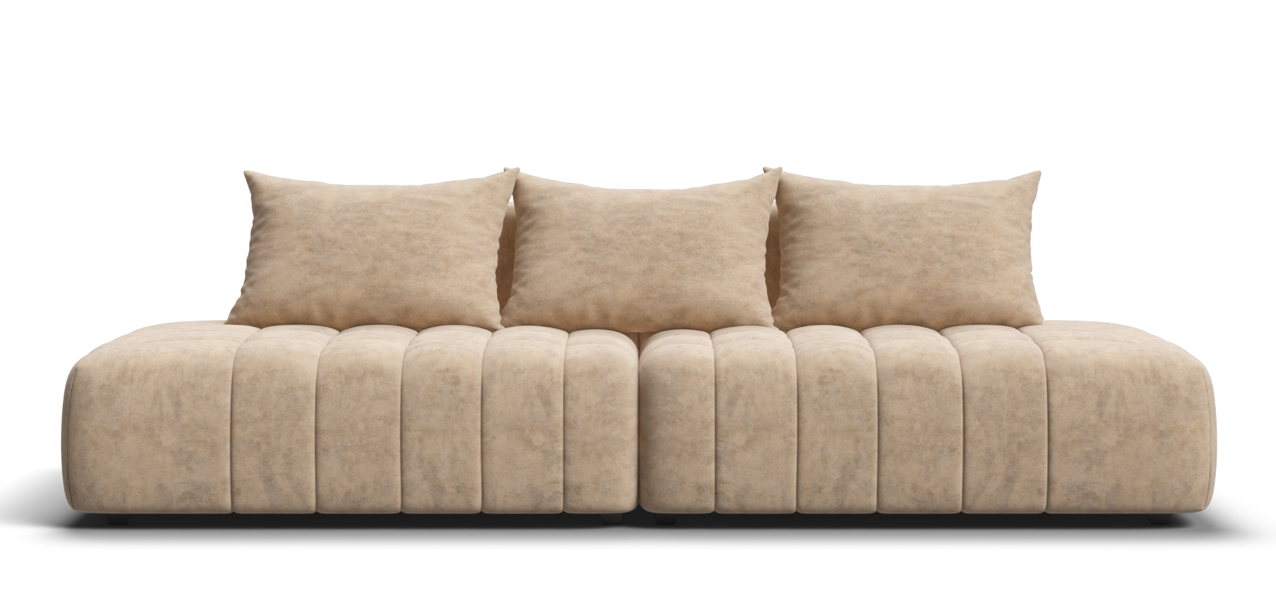 Диван Босс Твин прямой Велюр Роял шампань