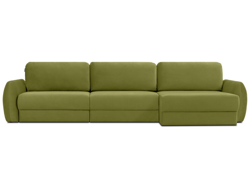 Диван угловой Биани-2 Велюр Оливковый