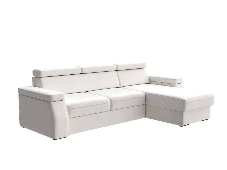 Орматек Угловой диван-кровать Synergy Ergo (Ткань: Велюр Enigma 2 Бежевый) 140x196