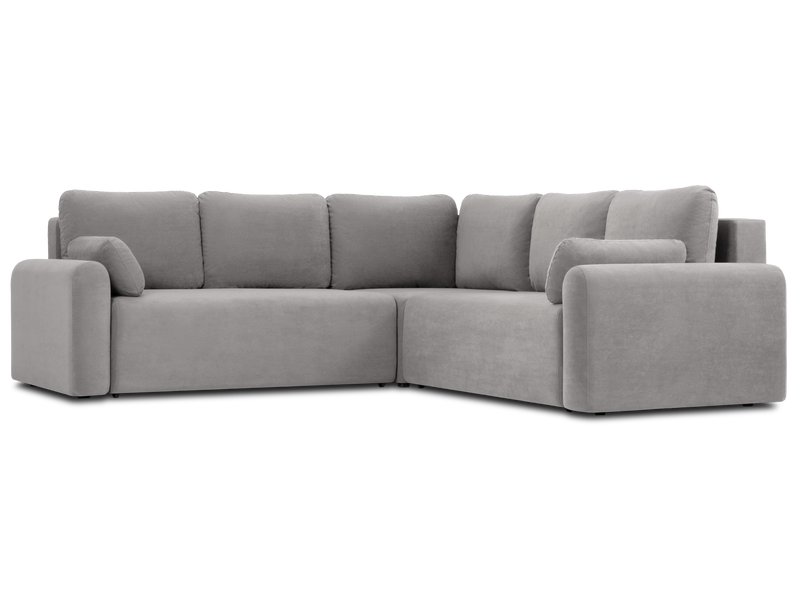 Диван угловой Кирмас-5 Велюр Светло-серый