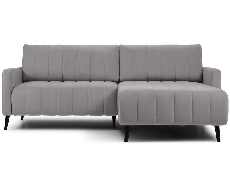 Диван угловой Маркфул Велюр Светло-серый