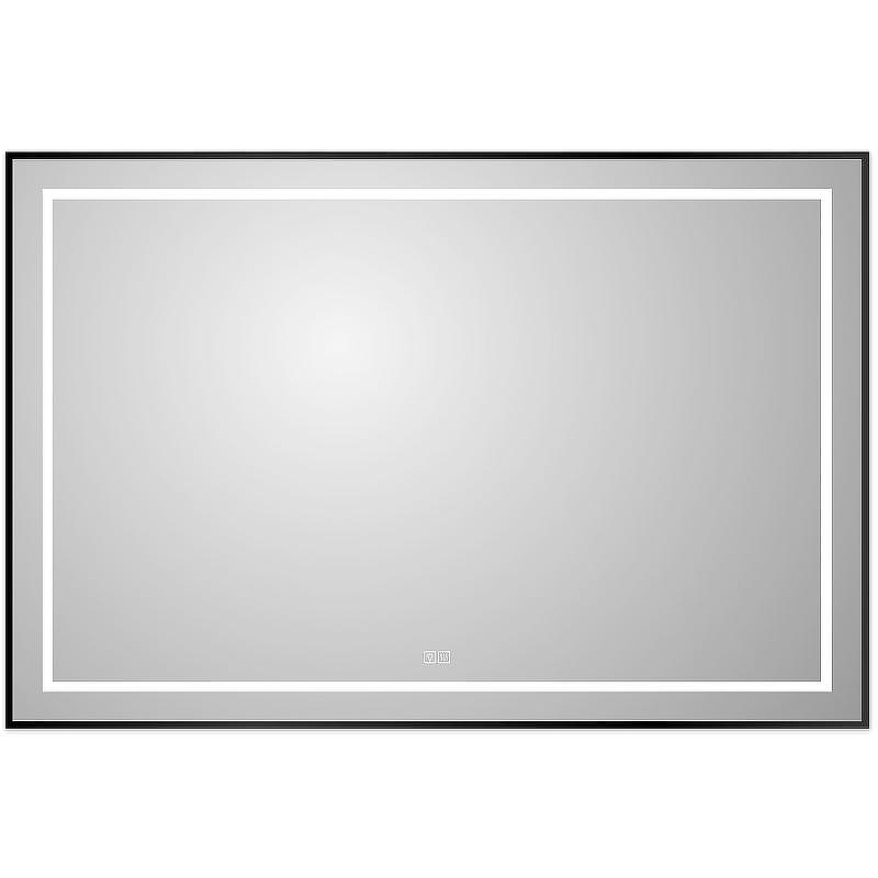 Зеркало BelBagno Kraft 120 SPC-KRAFT-1200-800-LED-TCH-WARM-NERO с подсветкой Черное с сенсорным выключателем и подогревом
