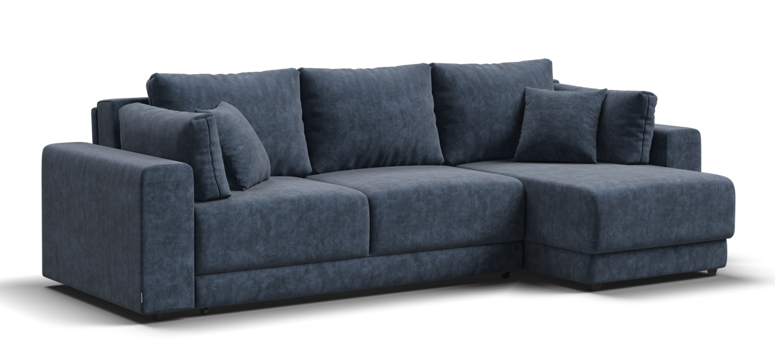 Угловой диван Босс Прайм ХЛ Велюр Роял синий