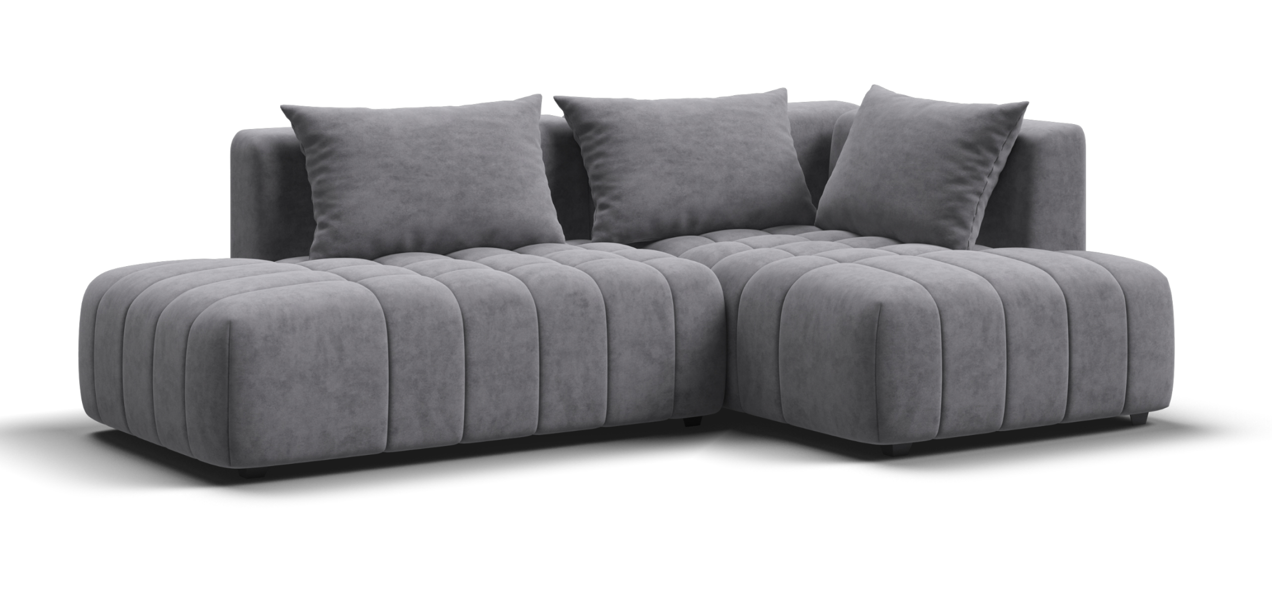 Угловой диван правый Босс Твин Велюр Роял агат