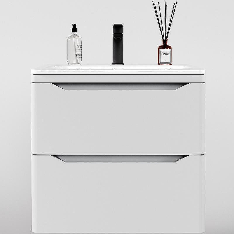 Тумба под раковину Style Line Марелла 60 Люкс Plus СС-00002404 подвесная Белый матовый антискрейтч