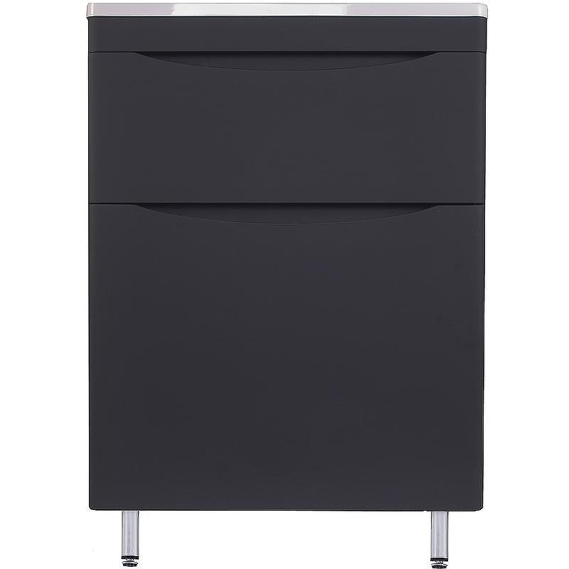 Тумба под раковину Style Line Бергамо 60 СС-00002308 Черная антискрейтч