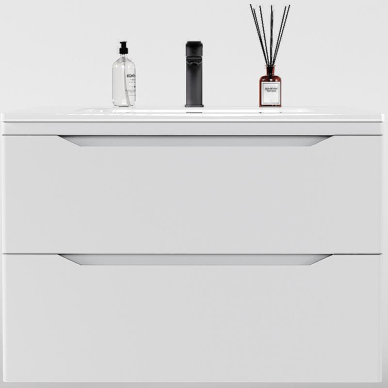 Тумба под раковину Style Line Марелла 80 Люкс Plus СС-00002410 подвесная Белый матовый антискрейтч