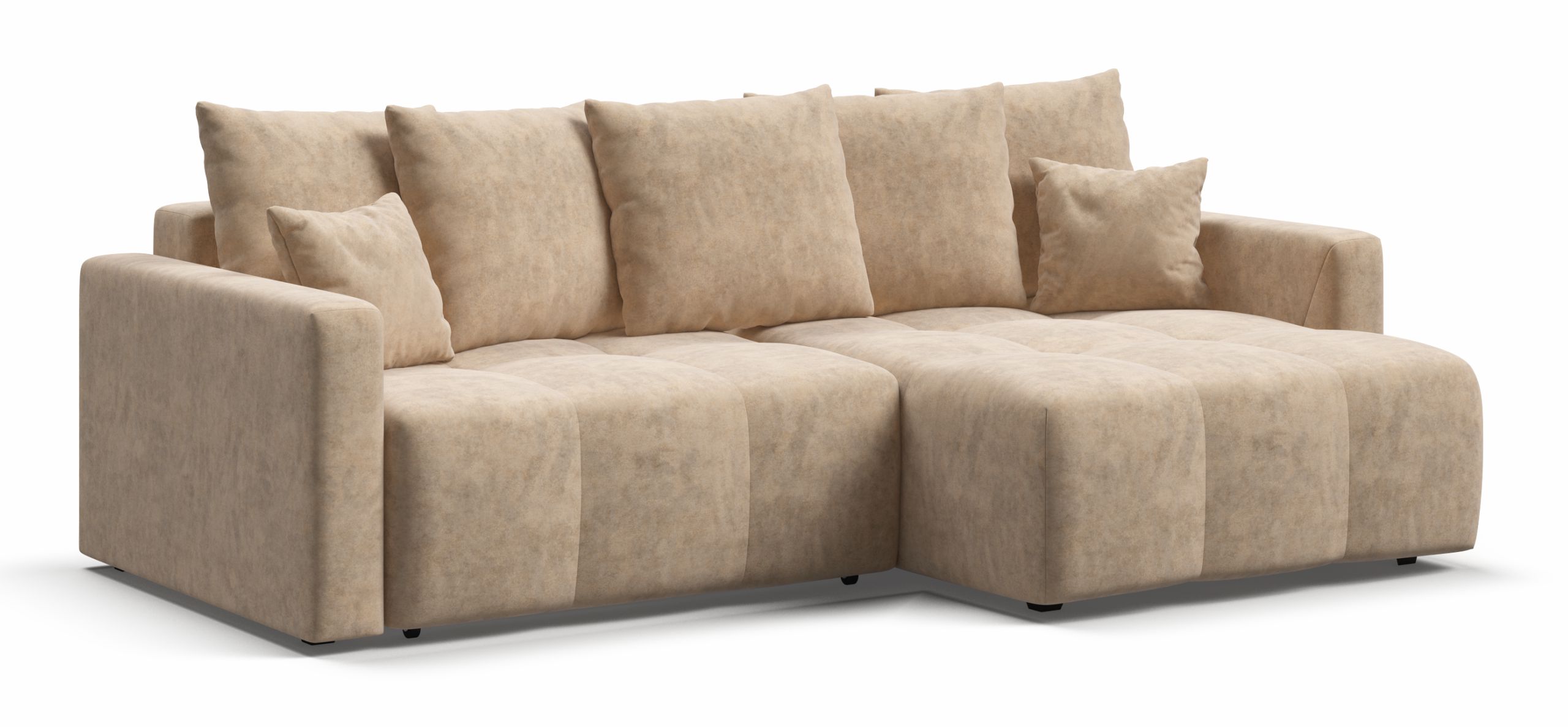 Угловой диван Босс Тренд Велюр Роял шампань