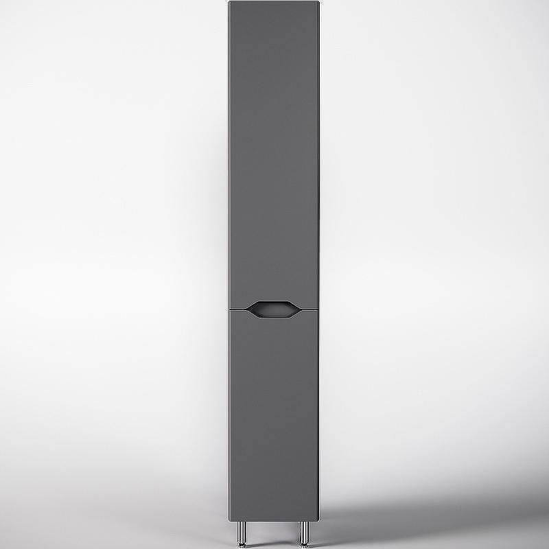 Шкаф пенал Style Line Марелла 30 Люкс Plus СС-00002420 с бельевой корзиной Серый матовый антискрейтч