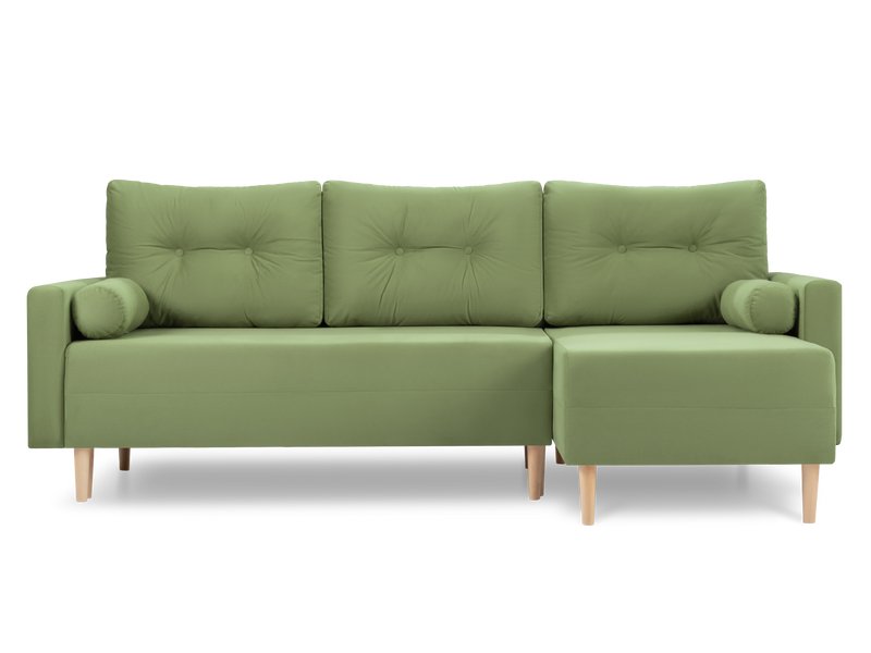 Диван угловой Нумо Велюр Оливковый