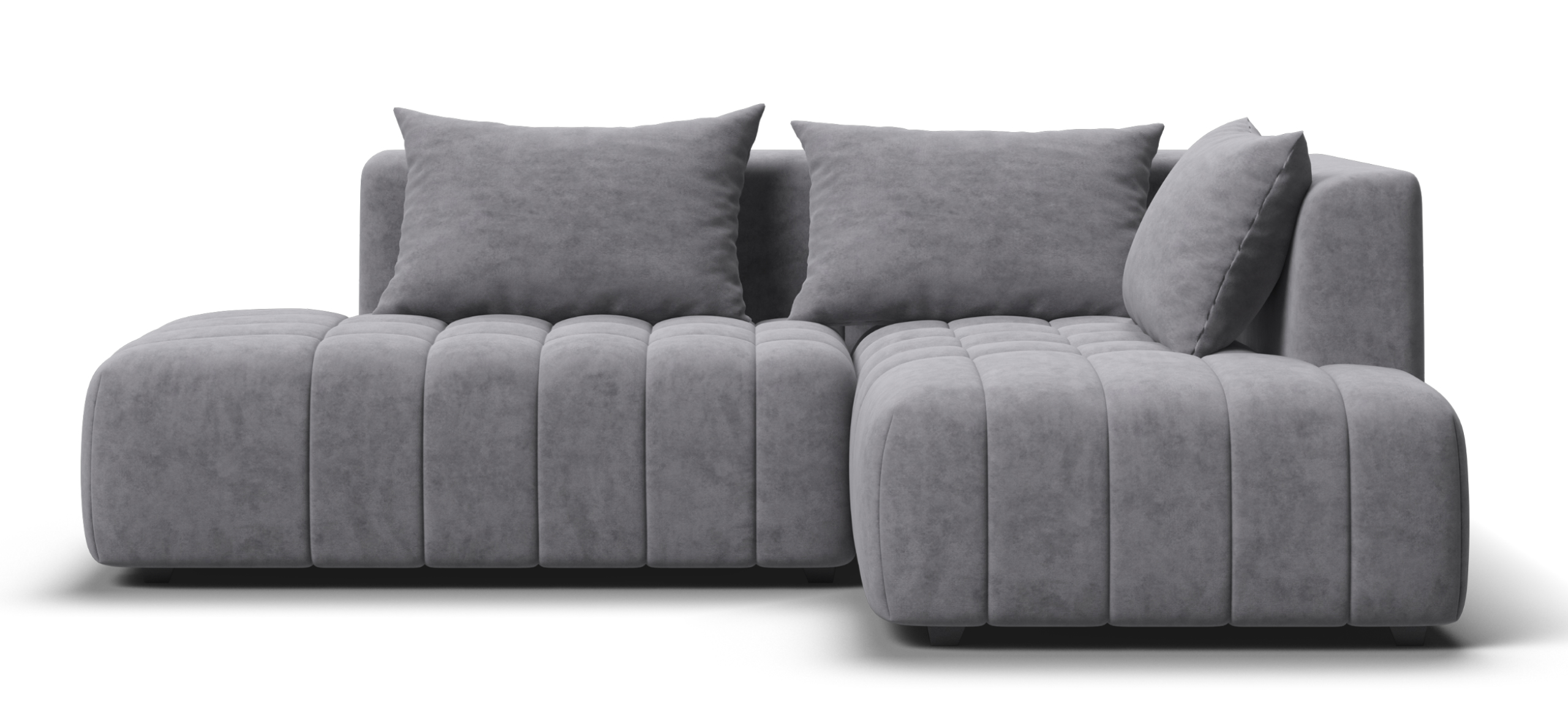 Угловой диван правый Босс Твин Велюр Роял агат