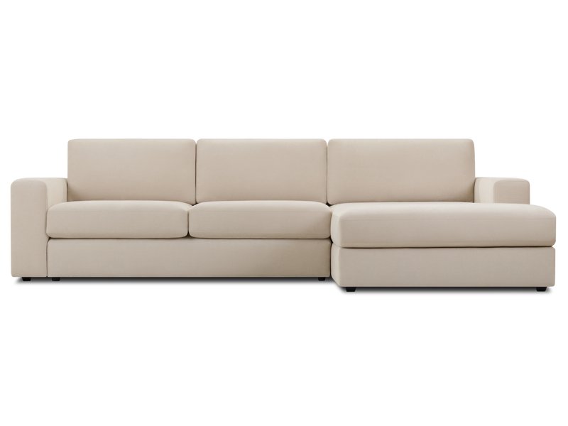 Диван угловой Вальтер Шенилл Молочный