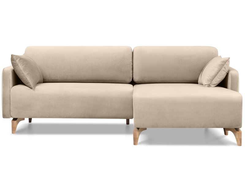 Диван угловой Льери Велюр Бежевый