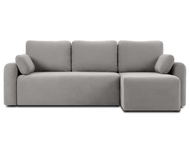 Диван угловой Кирмас-1 Велюр Светло-серый