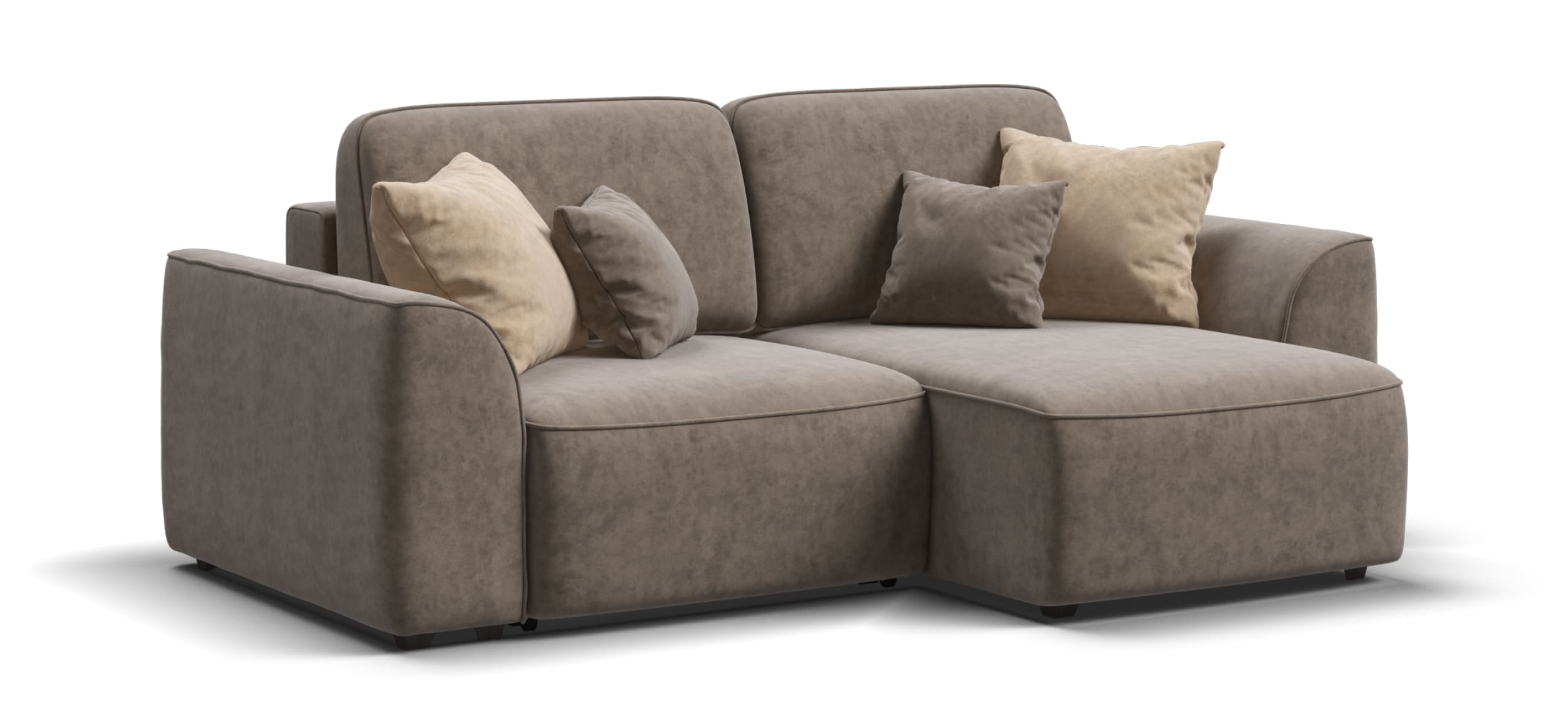 Угловой диван Кинг Модуль Велюр Роял тауп