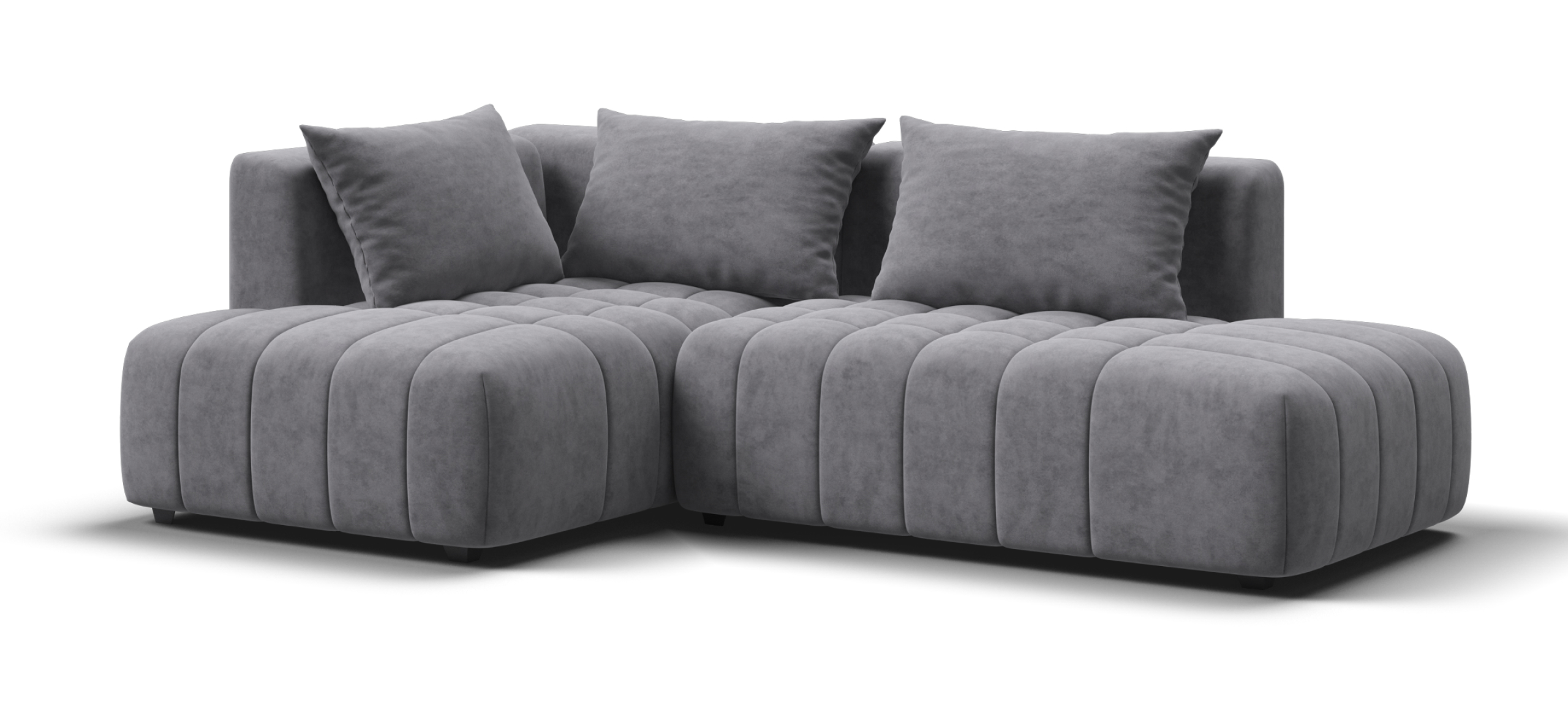 Угловой диван левый Босс Твин Велюр Роял агат