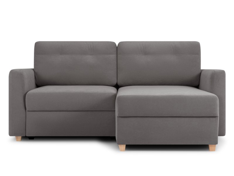 Диван угловой Бруквиль Велюр Серый