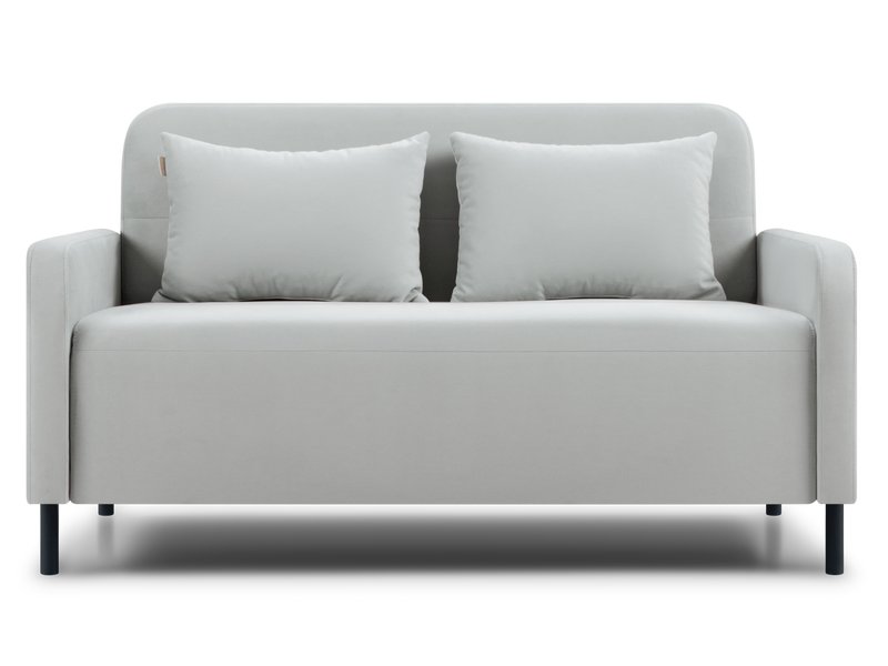 Диван прямой Филс-Мини 140 Велюр Светло-серый