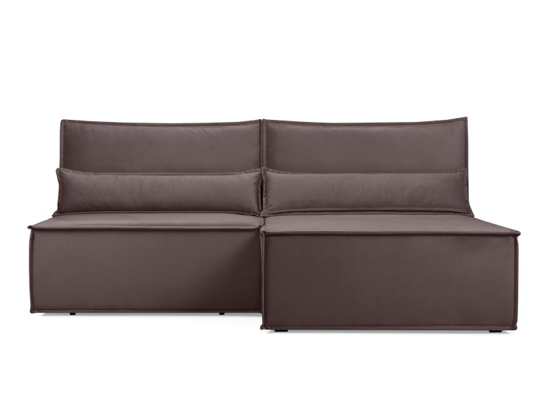 Диван угловой Стаус Велюр Коричневый