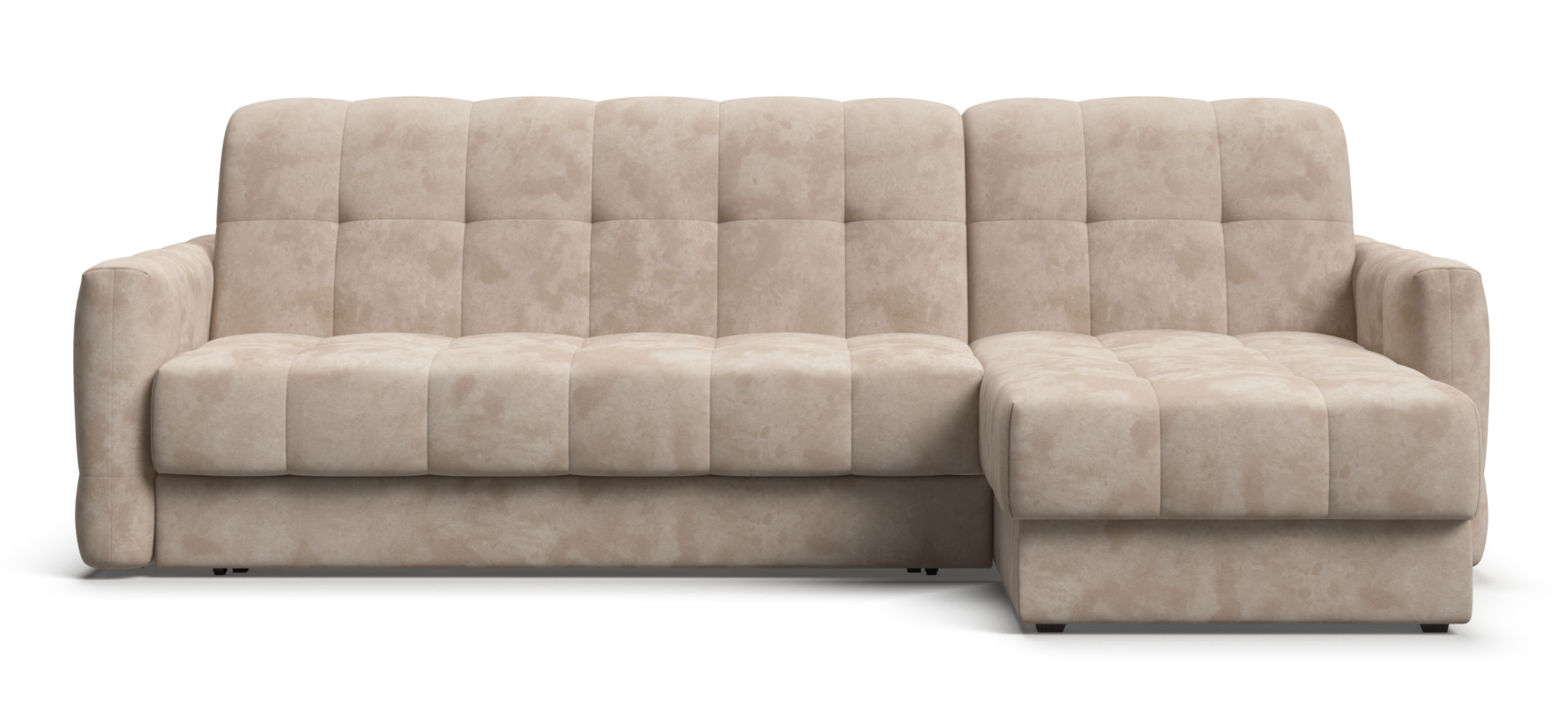 Угловой диван Босс Слип 160 Велюр Алькантара пепел