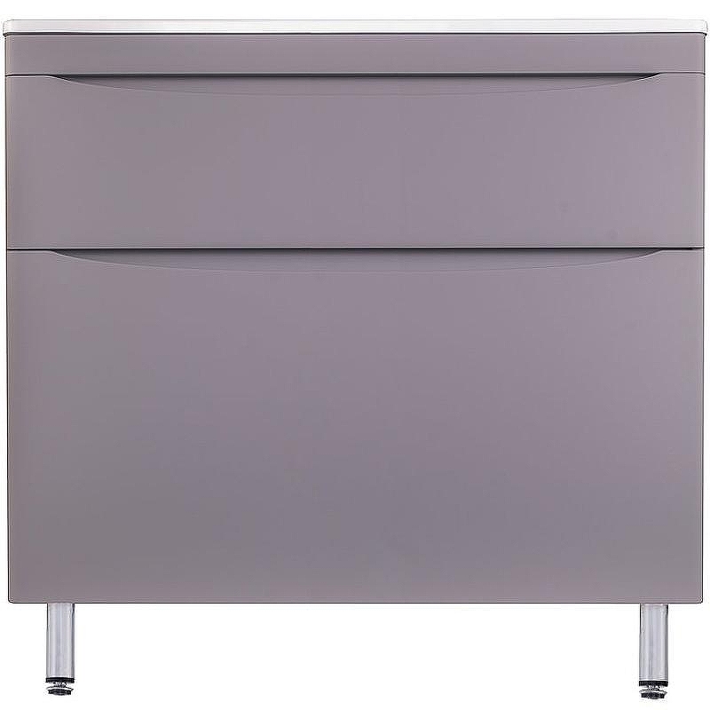 Тумба под раковину Style Line Бергамо мини 90 Люкс Plus СС-00002362 Серая антискрейч