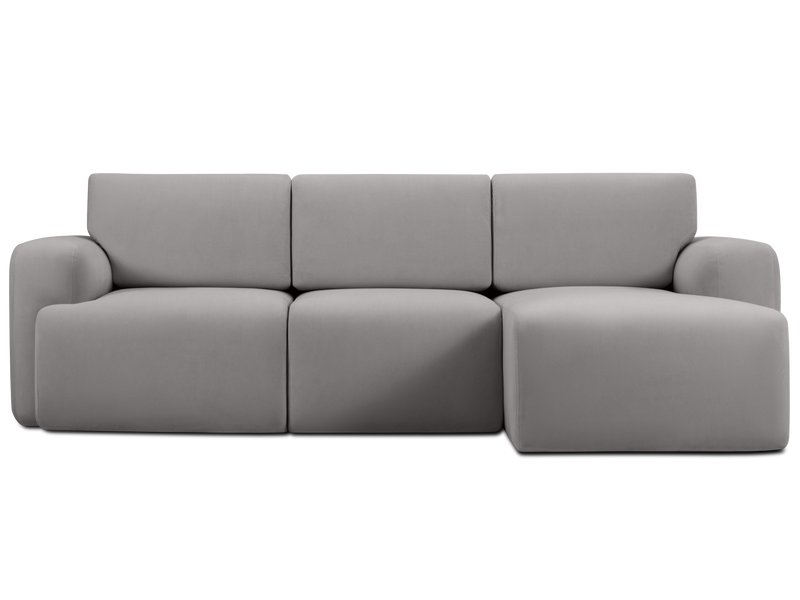 Диван угловой Бонент Велюр Светло-серый