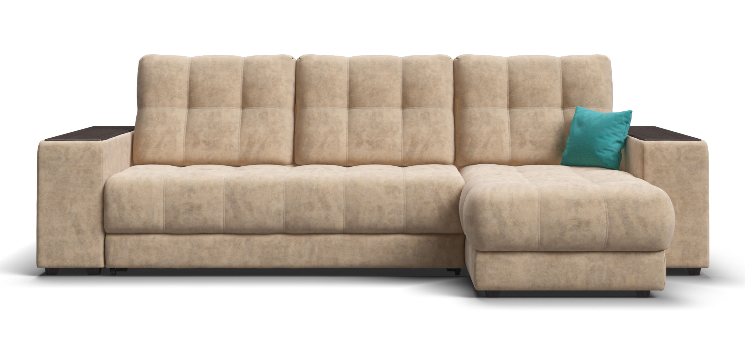 Угловой диван Босс ХЛ Велюр Роял шампань