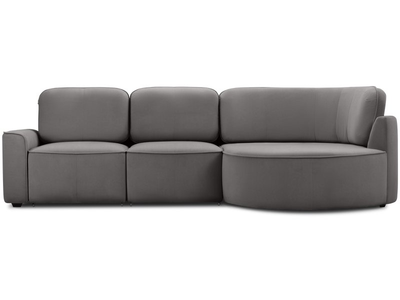 Диван угловой Шера Велюр Серый