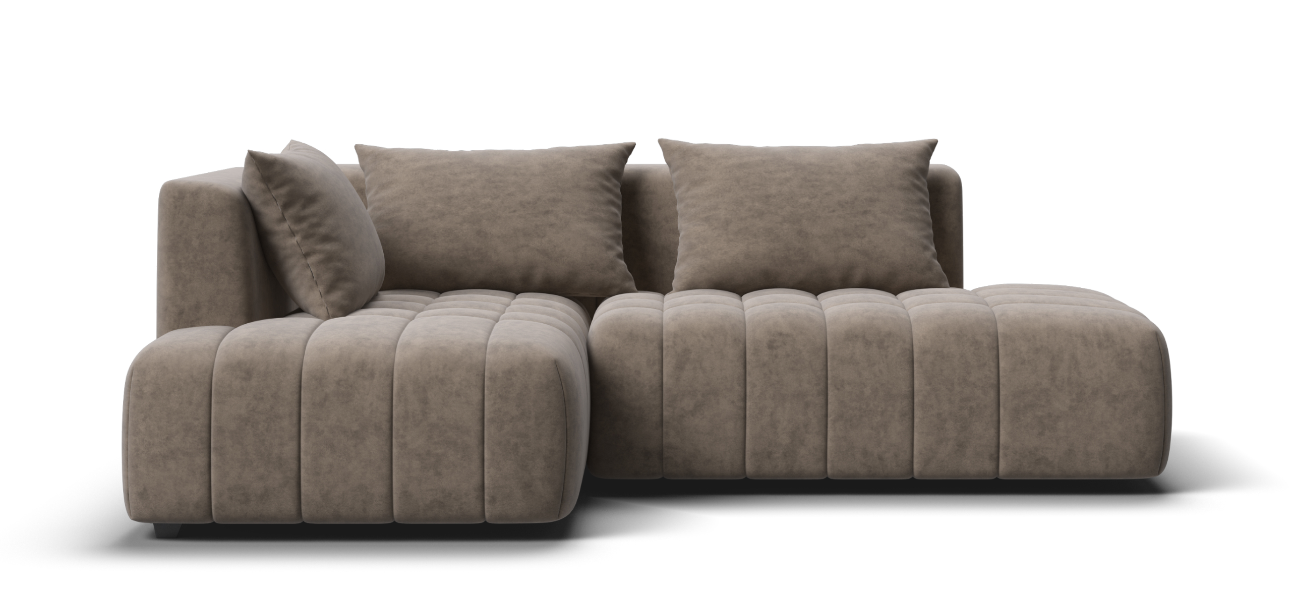 Угловой диван левый Босс Твин Велюр Роял тауп