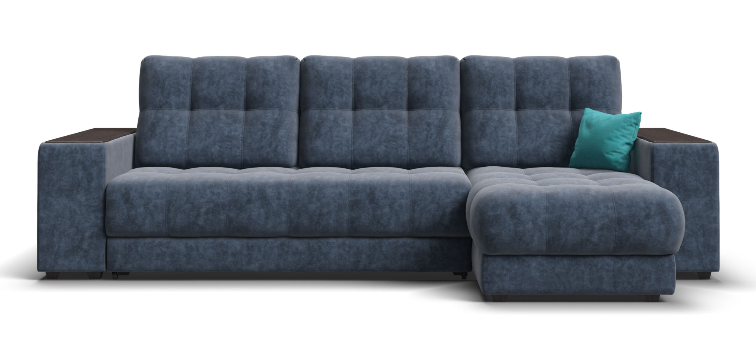 Угловой диван Босс ХЛ Велюр Роял синий