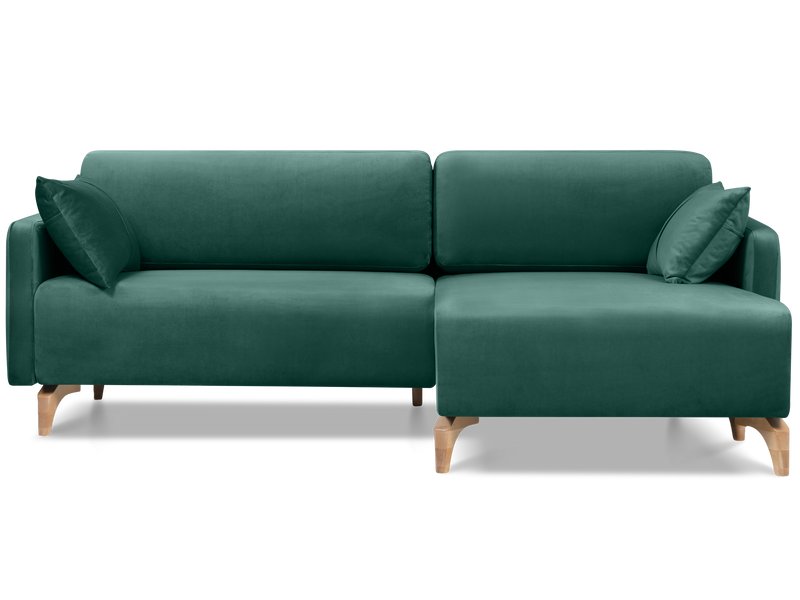 Диван угловой Льери Велюр Зеленый