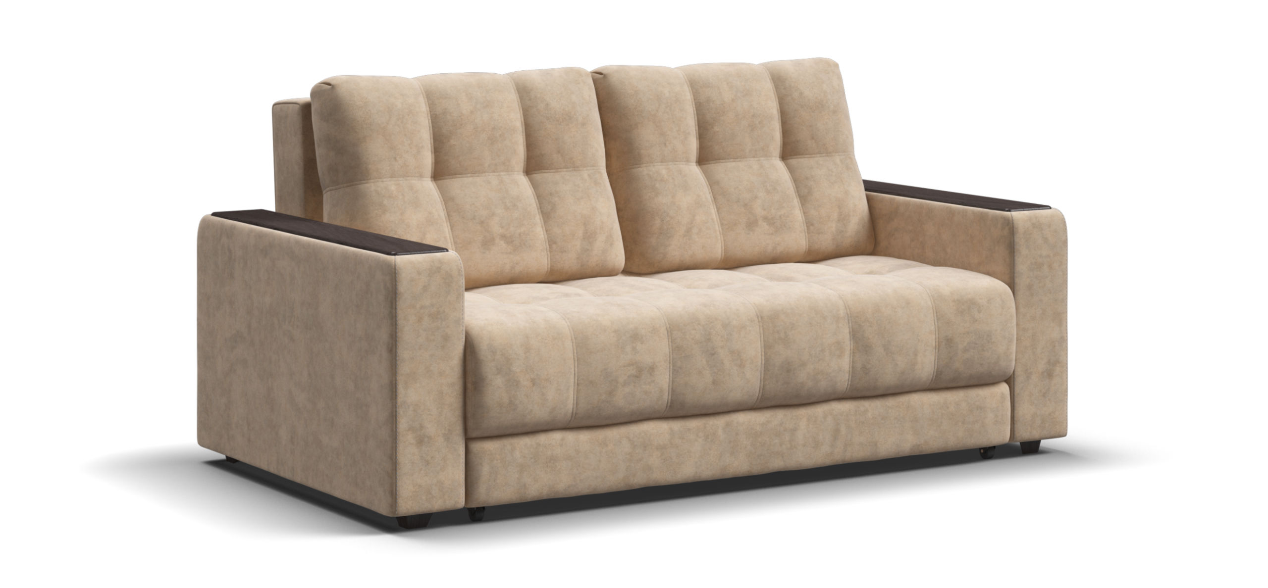 Диван Босс двухместный Велюр Роял шампань