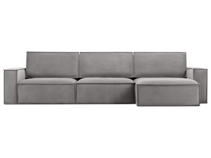 Диван угловой Эби-2 Велюр Светло-серый