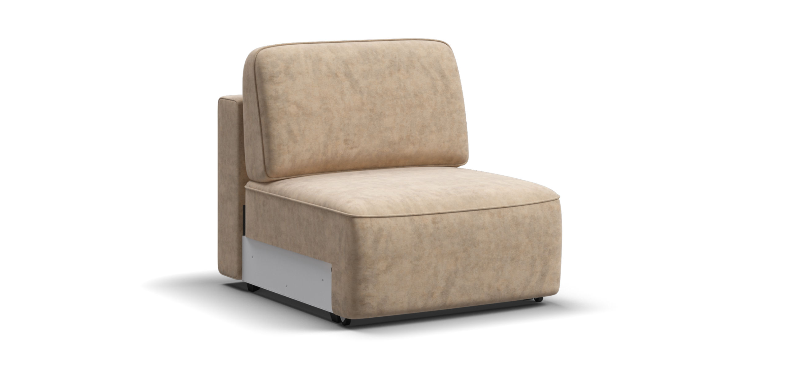 Кинг Модуль спальное место Велюр Роял шампань