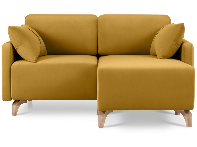 Диван угловой Льери Мини Велюр Горчичный