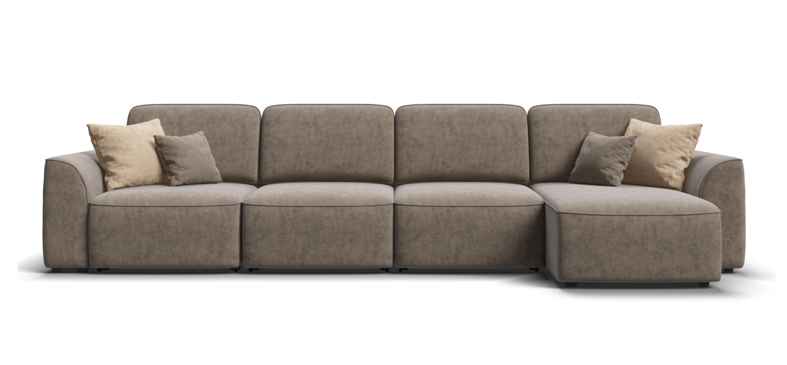 Угловой диван Кинг Модуль Макс Велюр Роял тауп