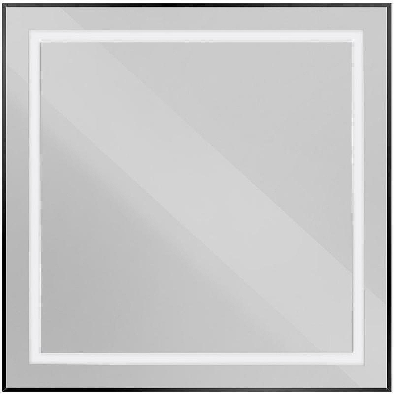 Зеркало BelBagno Kraft 80 SPC-KRAFT-800-800-SENS-NERO с подсветкой Черное с сенсорным выключателем