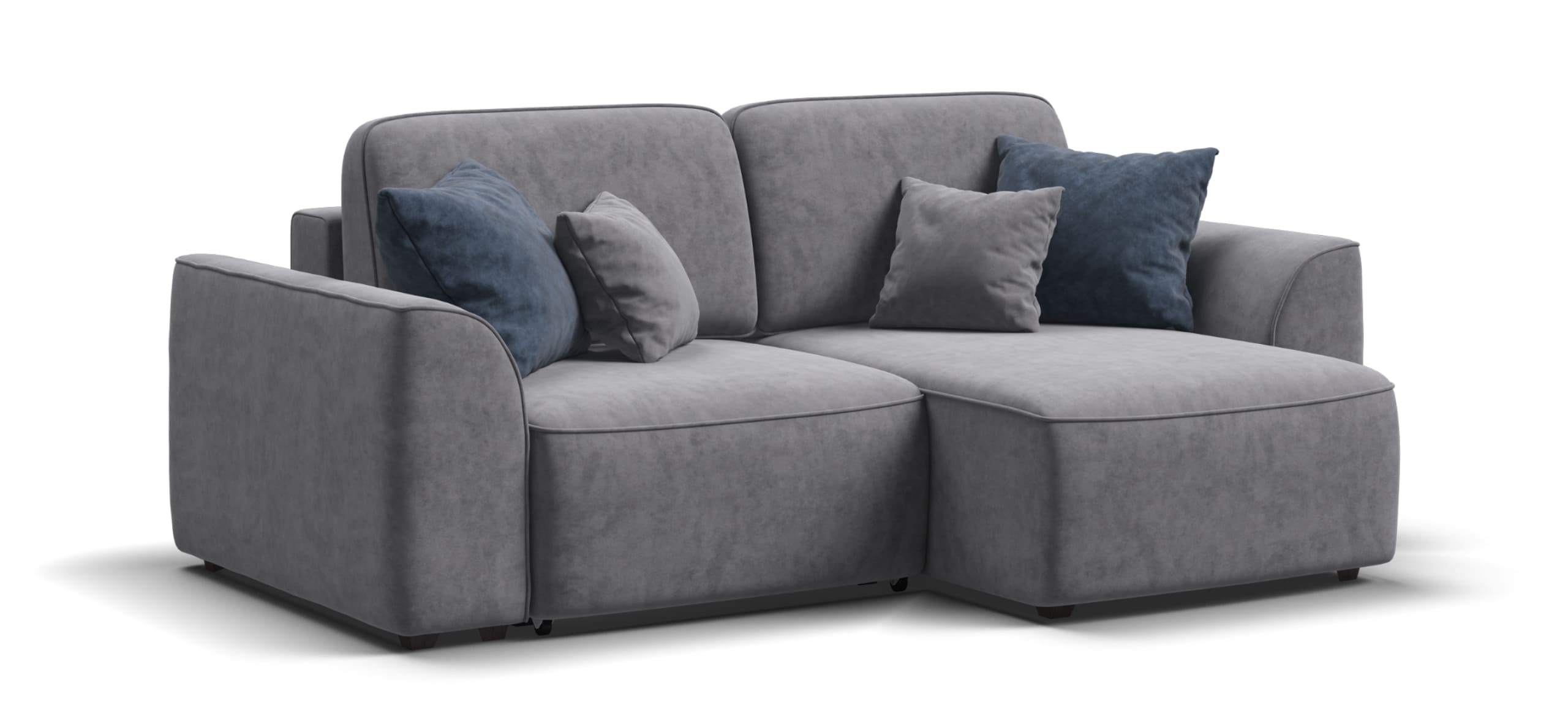 Угловой диван Кинг Модуль Велюр Роял агат