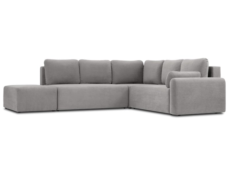 Диван угловой Кирмас-4 Велюр Светло-серый