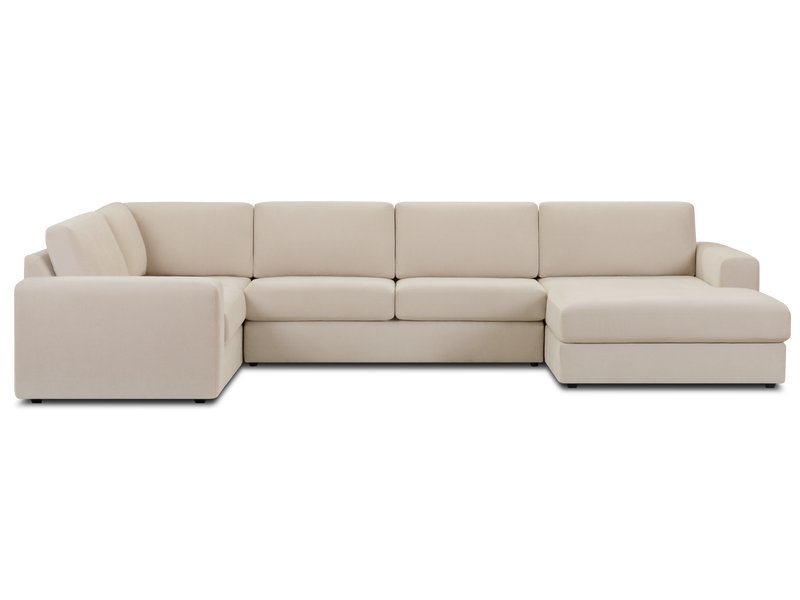 Диван угловой Вальтер-2 Шенилл Молочный