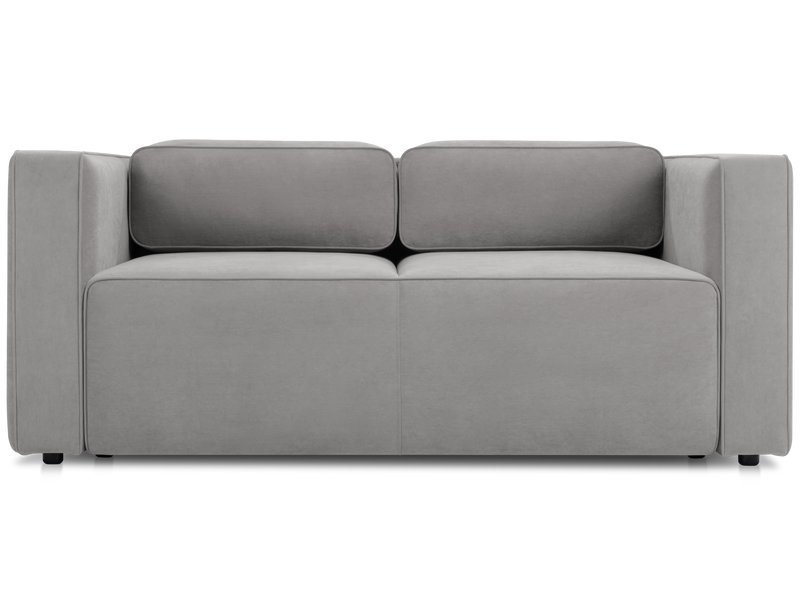 Диван прямой Аронт Мини Велюр Светло-серый