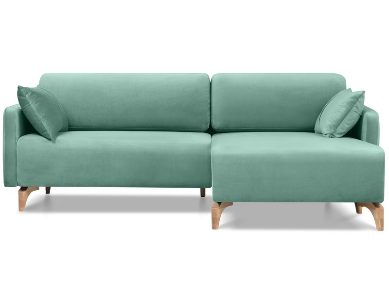 Диван угловой Льери Велюр Мятный