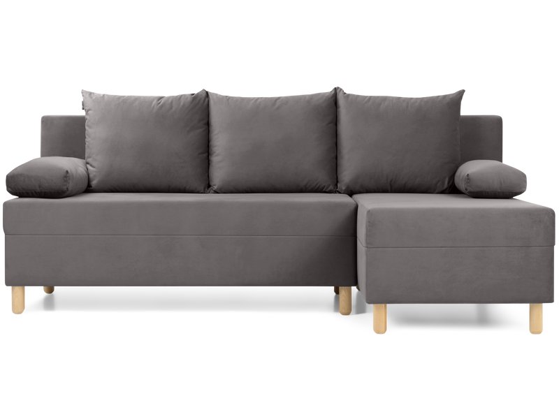 Диван угловой Амрано Велюр Серый