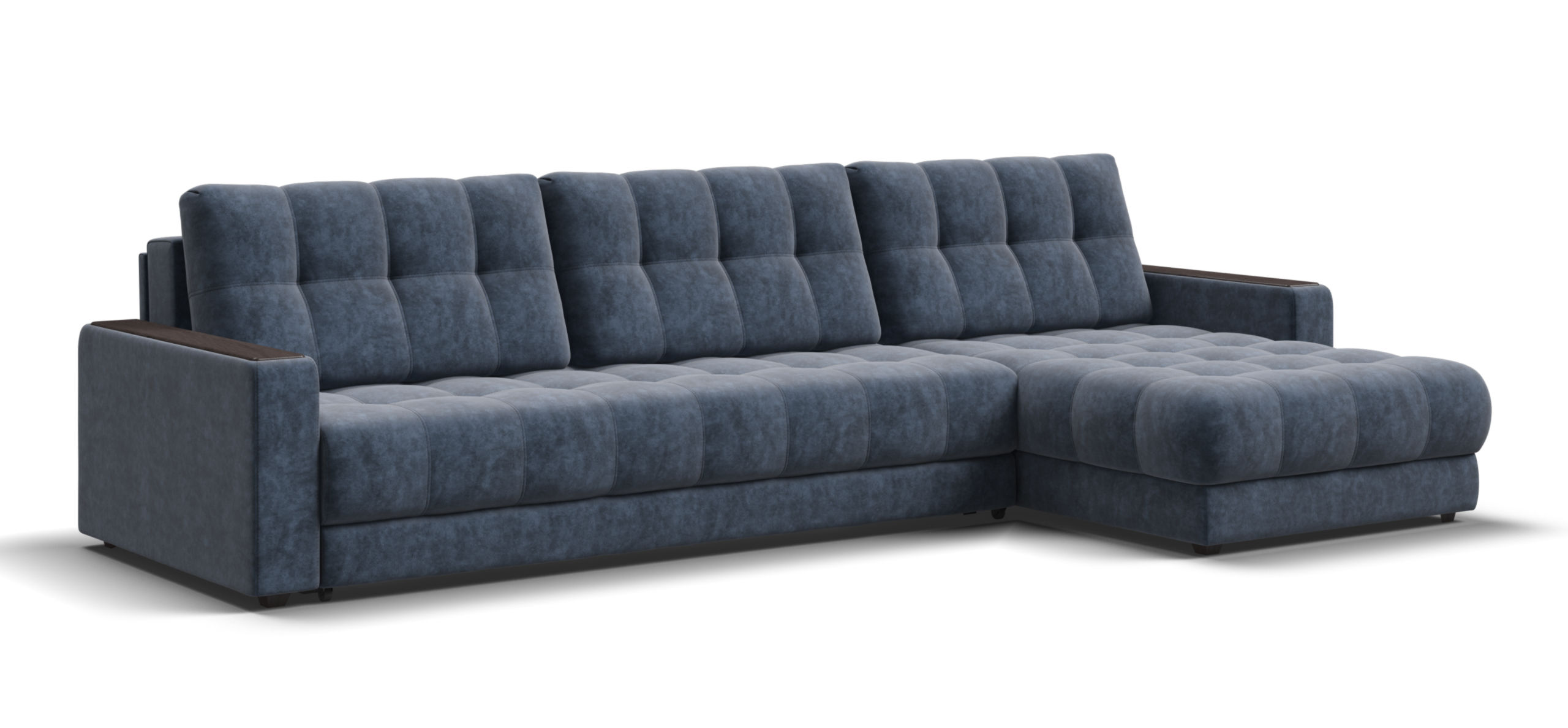 Угловой диван Босс Макс Велюр Роял синий