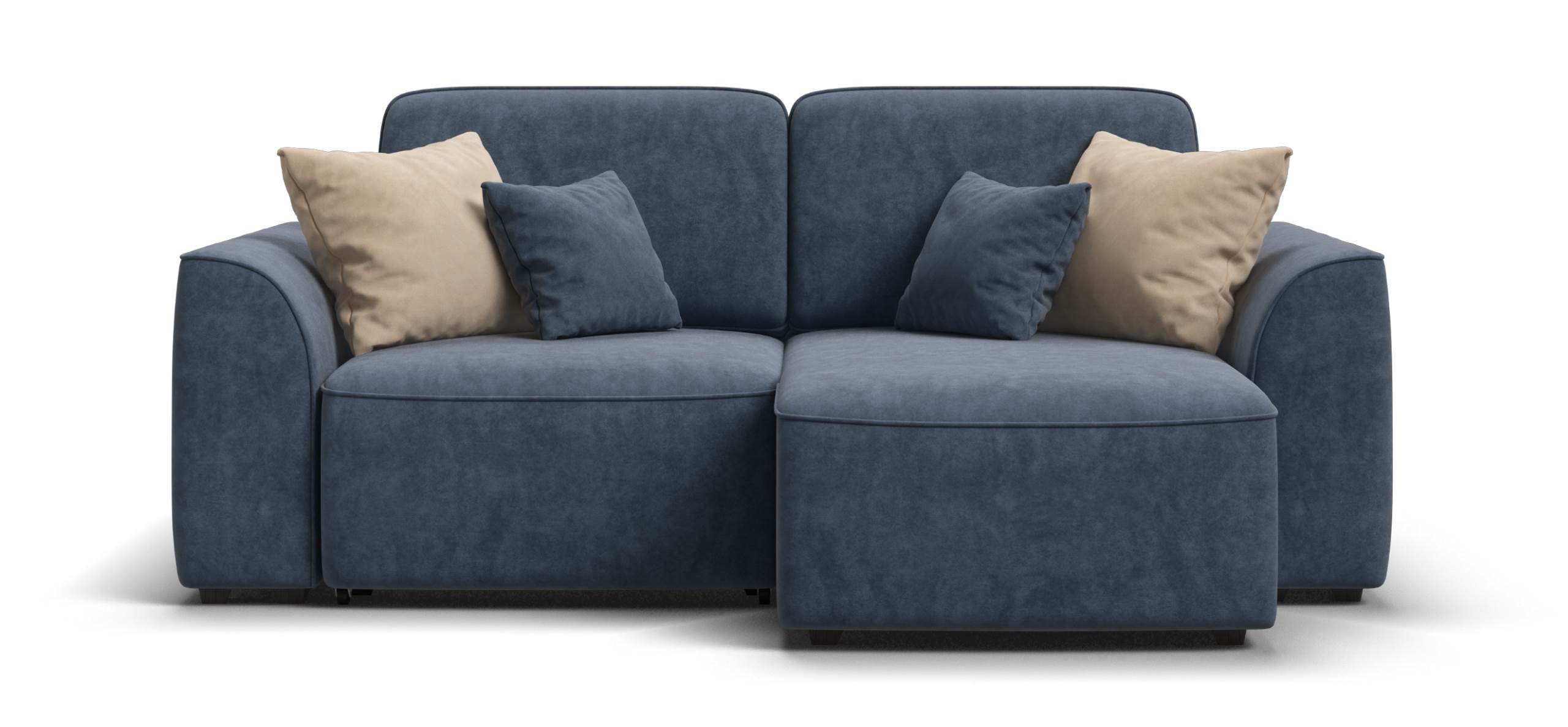 Угловой диван Кинг Модуль Велюр Роял синий