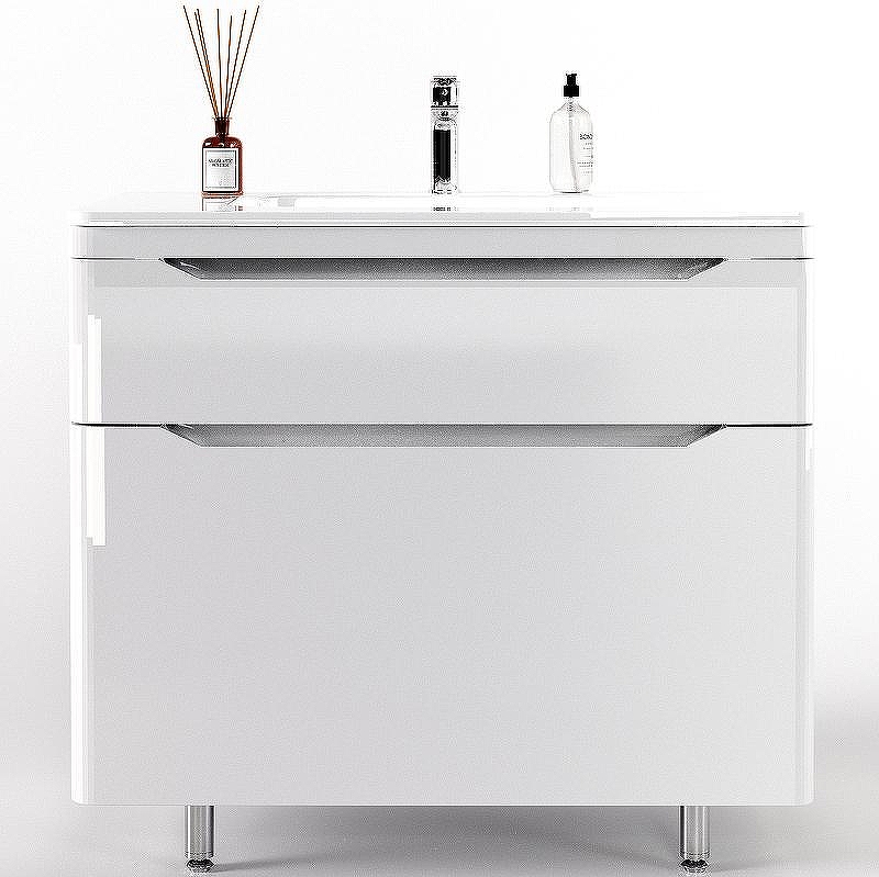 Тумба под раковину Style Line Марелла 90 Люкс Plus СС-00002417 Белый глянец антискрейтч