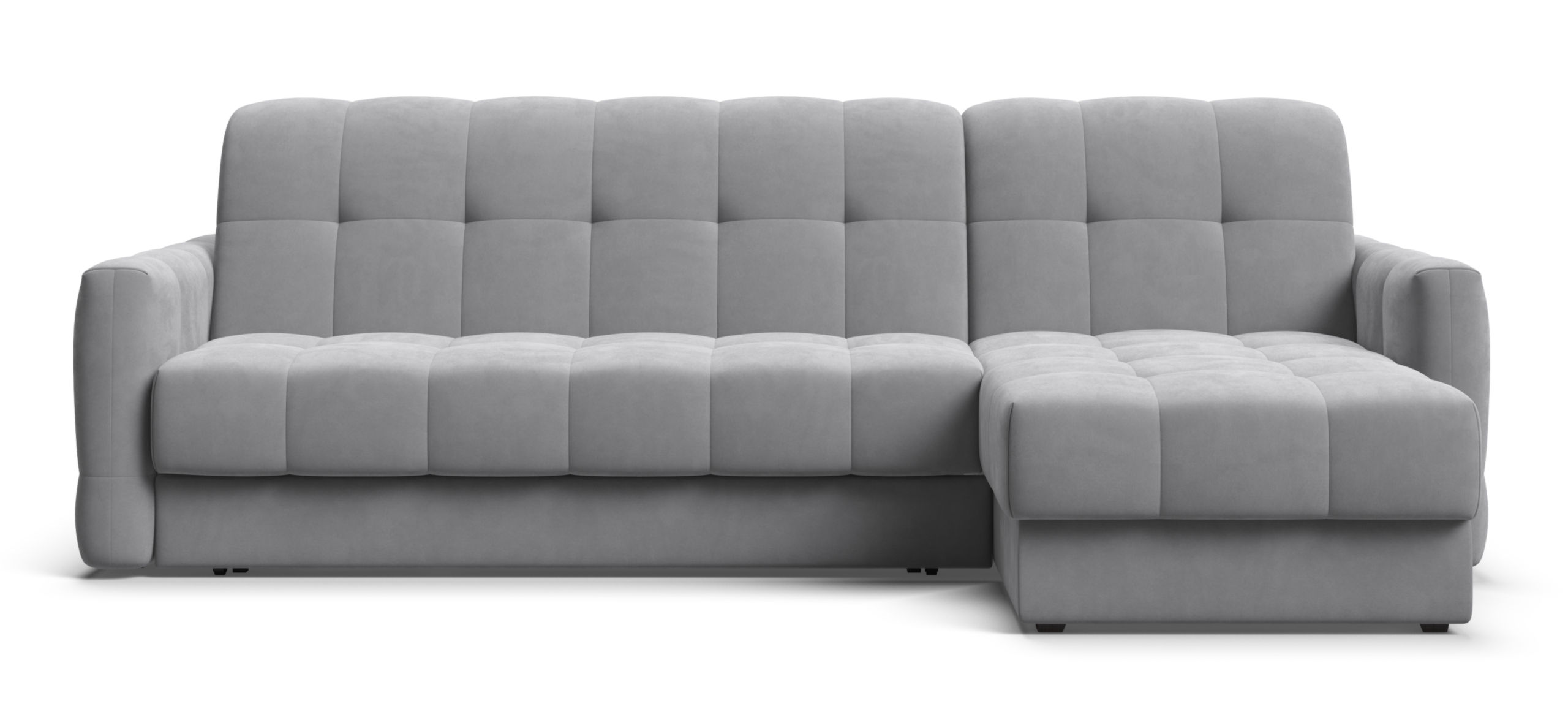 Угловой диван Босс Слип 160 Велюр Монолит сталь